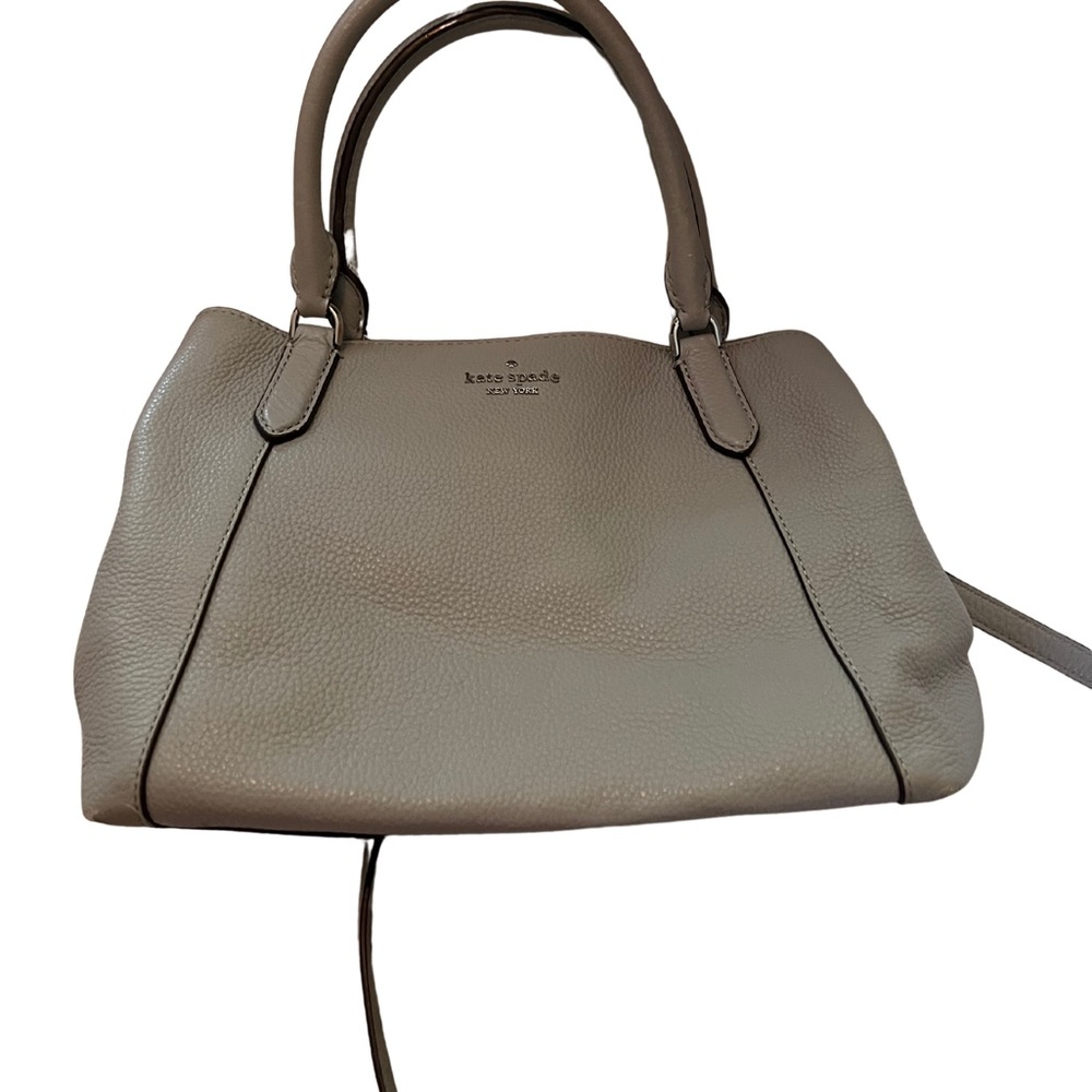 Kate Spade Gray Leather Satchel - Picture 2 of 5